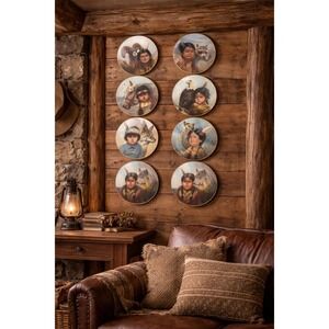 Vintage 1986 Perillo Pride of America's Indians Complete 8 Plate Set Artaffects